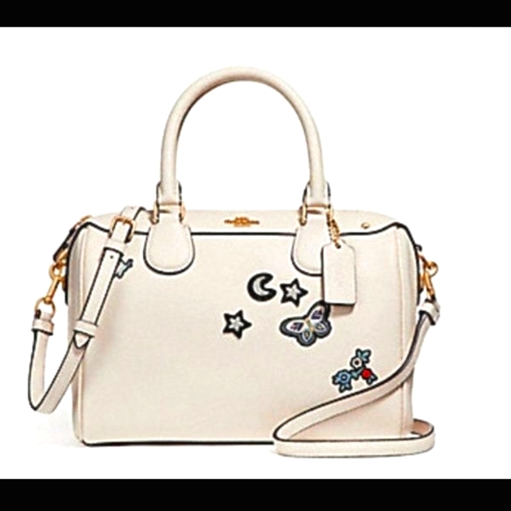 Rare Coach Limited edition embroidery satchel crossbody handbag butterfl…